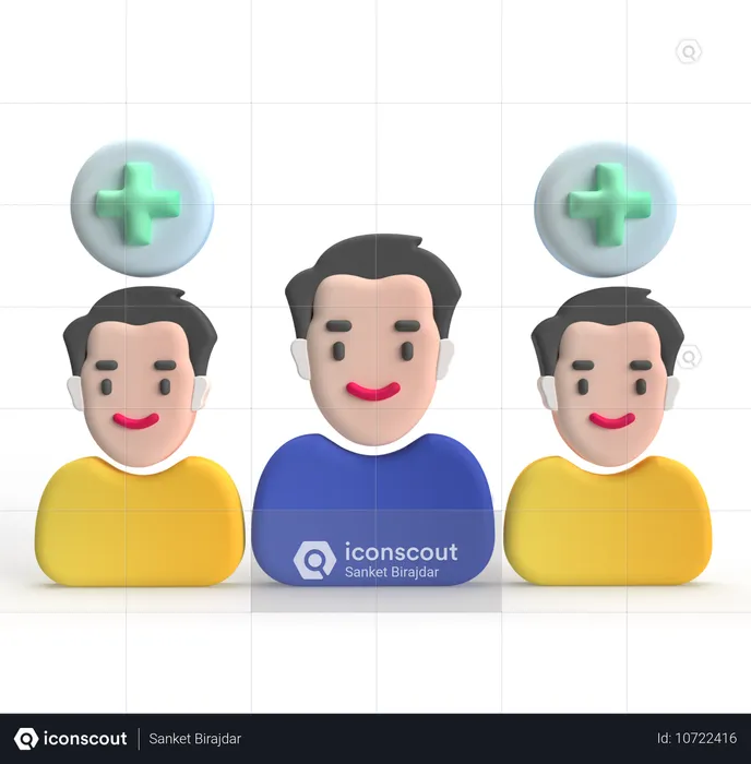 Equipe médica  3D Icon