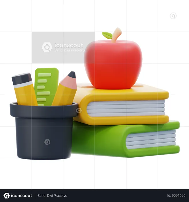 Équipement scolaire  3D Icon