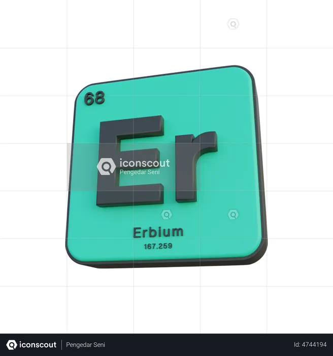 Erbium  3D Illustration