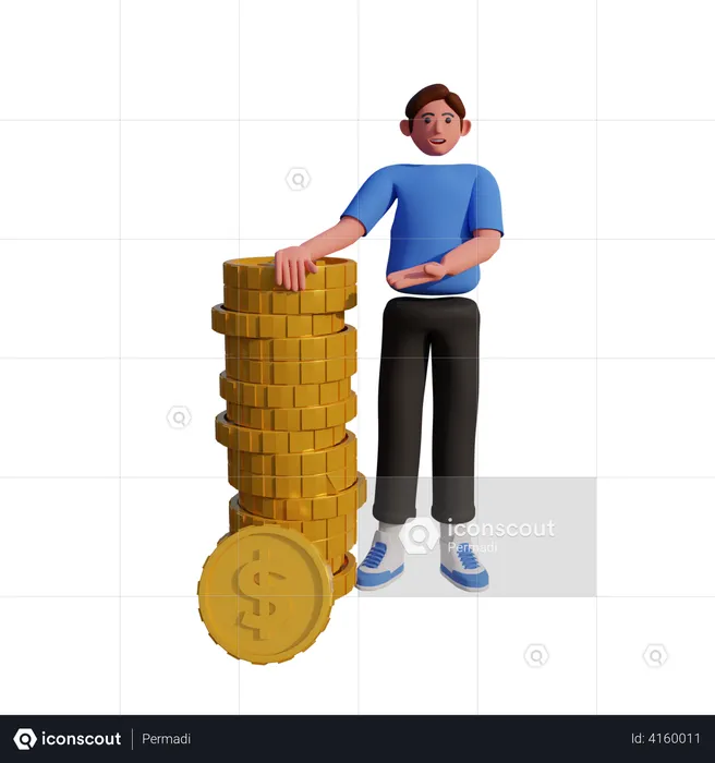 Erfolgreicher Investor  3D Illustration