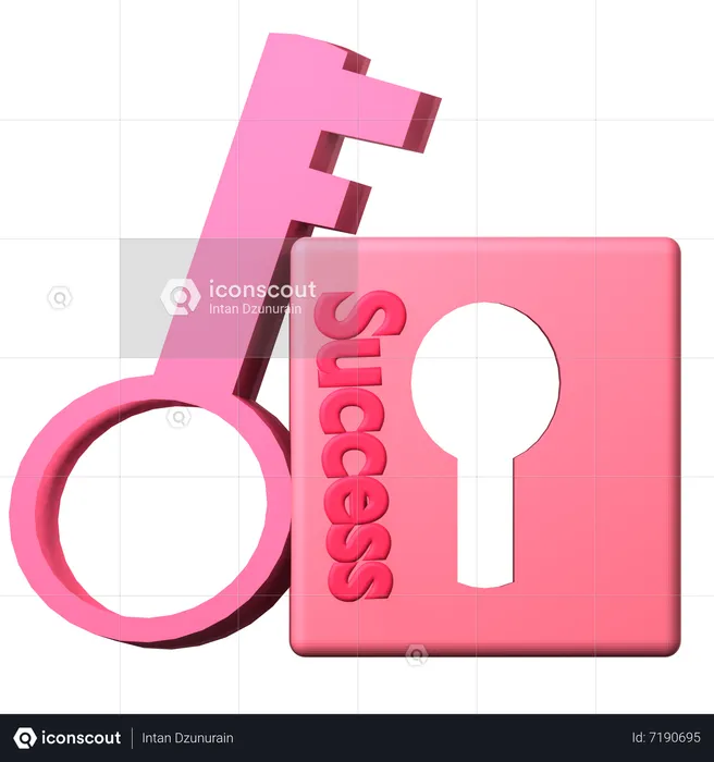 Erfolgsschlüssel  3D Icon