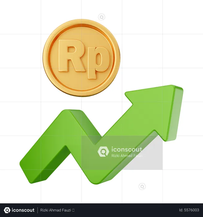 Rupiah erhöhen  3D Icon