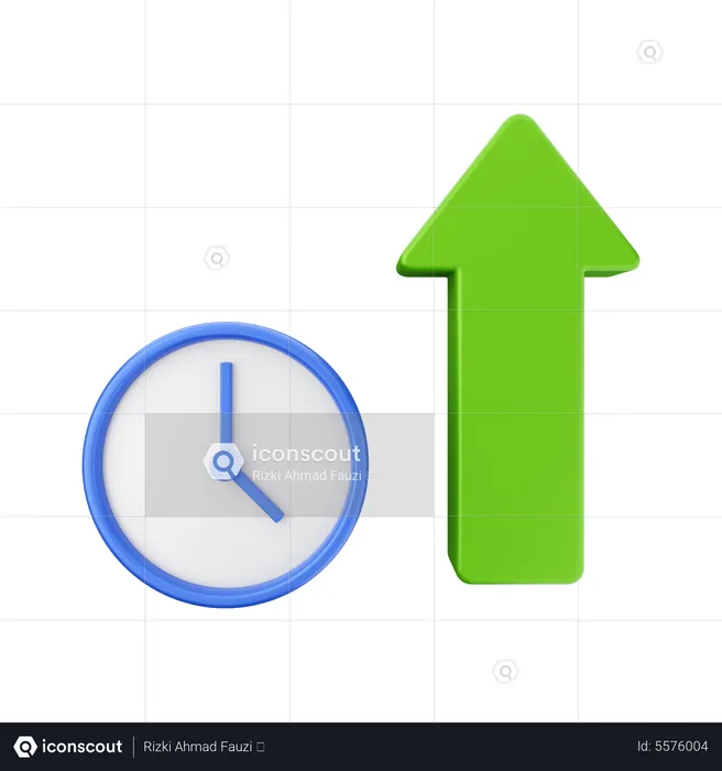 Zeit erhöhen  3D Icon