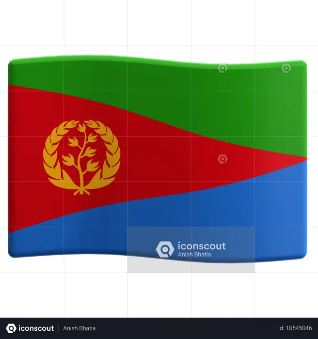 Eritrea Flag 3D Icon