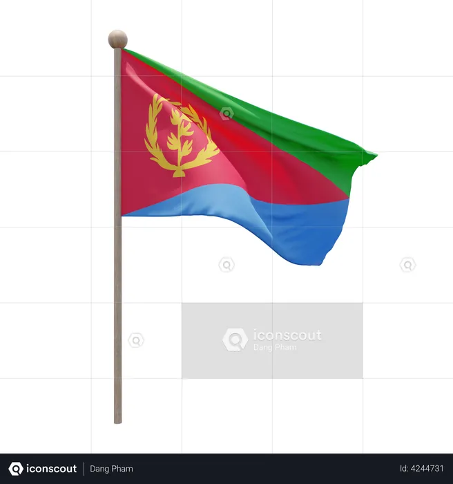 Eritrea fahnenmast Flag 3D Flag