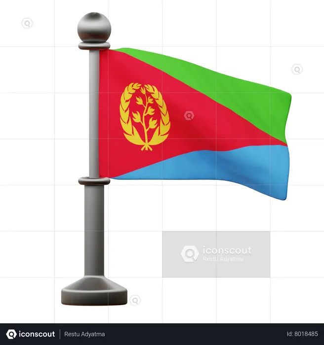 Eritreal Flag Flag 3D Icon