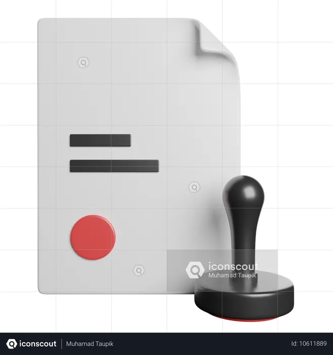 Erlaubnis  3D Icon