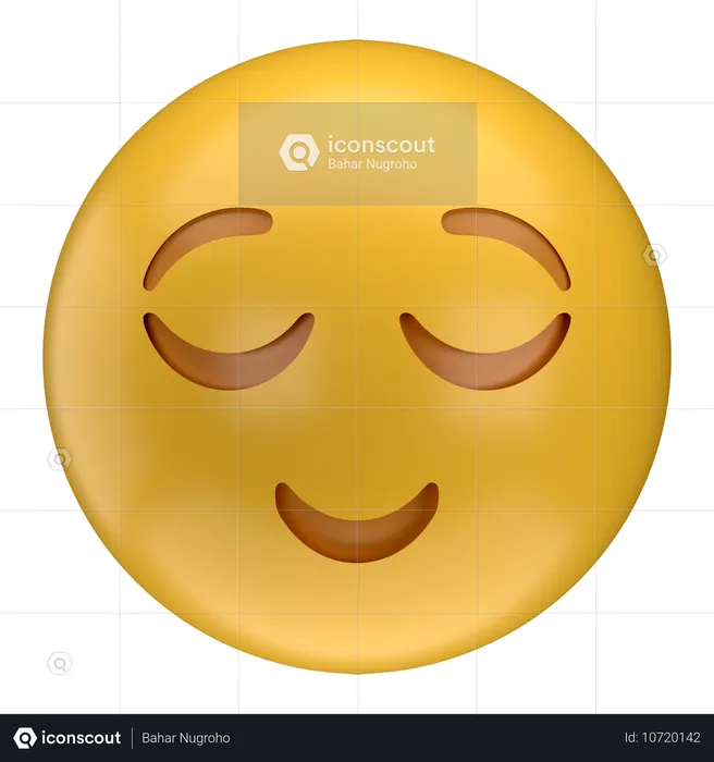 Erleichtertes Emoji Emoji 3D Icon