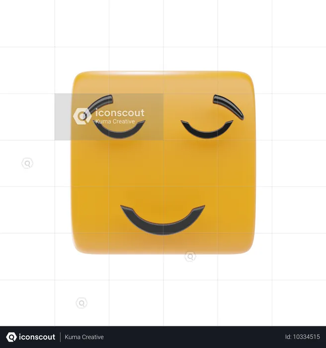 Erleichtertes Gesicht-Emoji Emoji 3D Icon