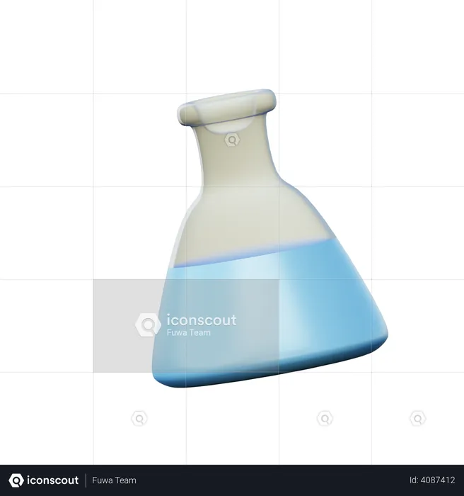 Erlenmeyer-Kolben  3D Illustration