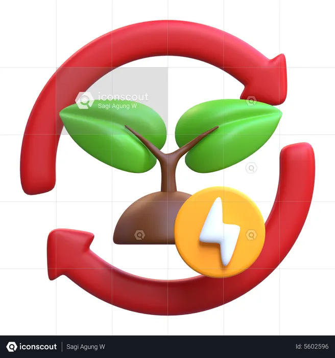 Erneuerbare Energie  3D Icon