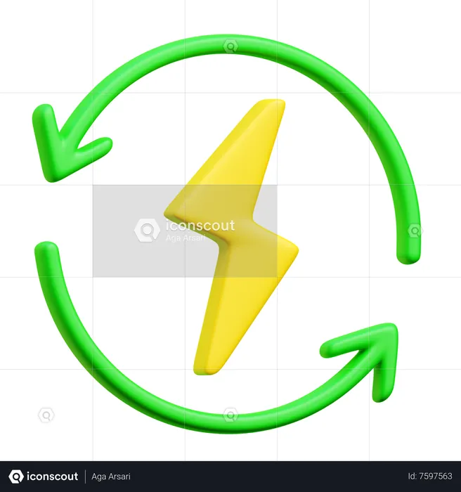 Erneuerbare Energie  3D Icon