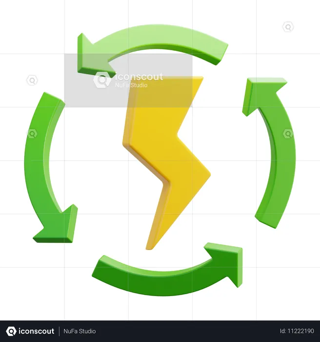 Erneuerbare Energie  3D Icon