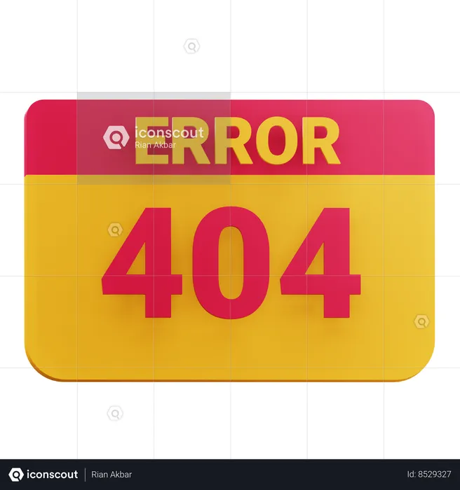 Eror 404  3D Icon