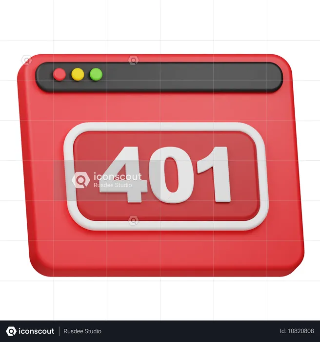 Erro 401  3D Icon