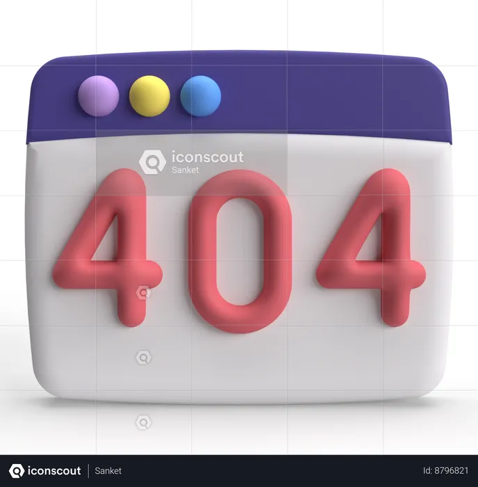 Erro 404  3D Icon