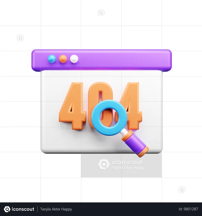 Erro 404  3D Icon