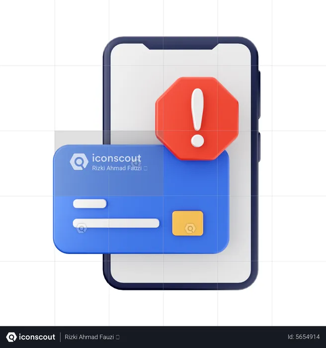 Erro de pagamento  3D Icon