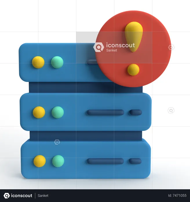 Erro de servidor  3D Icon