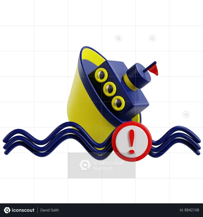 Erro: mau funcionamento do submarino  3D Icon