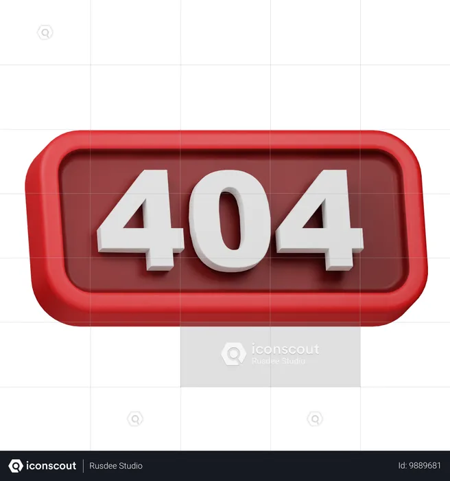 エラー404  3D Icon