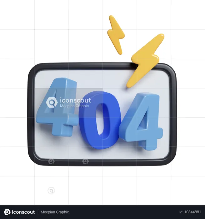 Error 404  3D Icon