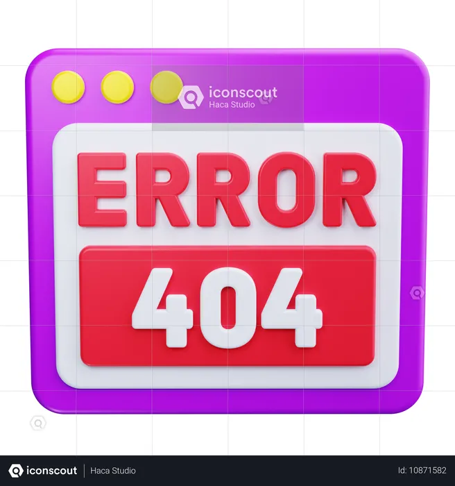 Error 404  3D Icon