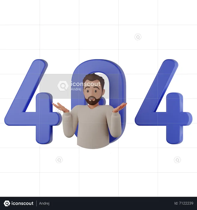 ERROR 404  3D Icon