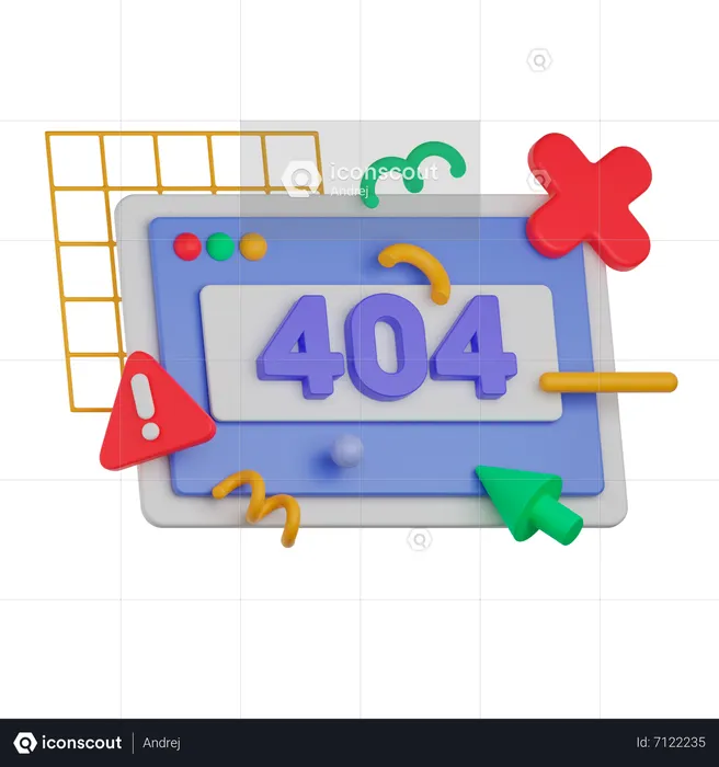 ERROR 404  3D Icon