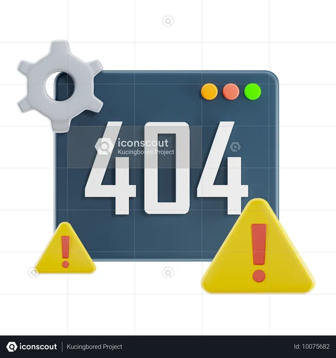 Error 404  3D Icon