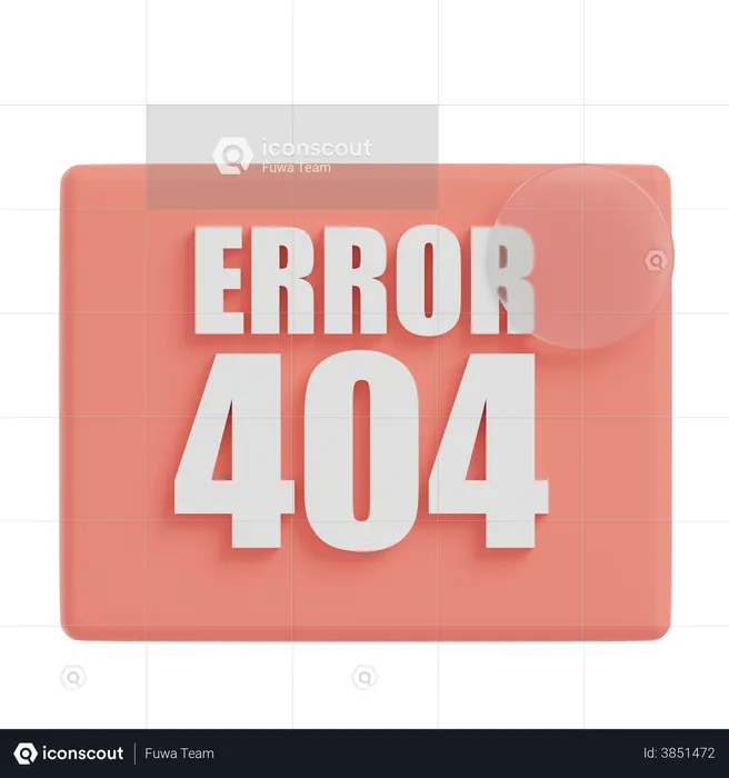 Error 404  3D Illustration