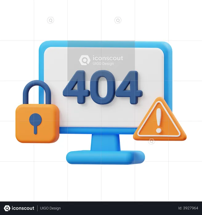 Error 404  3D Illustration