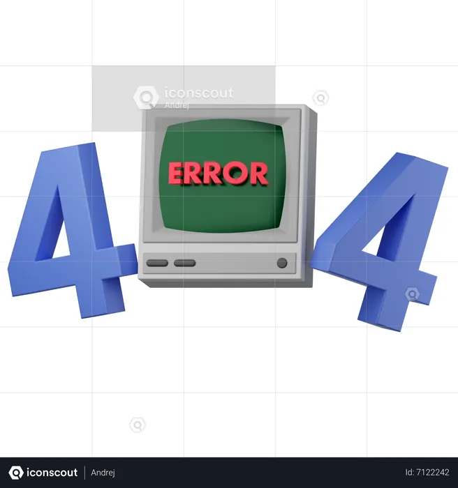 ERROR 404  3D Icon