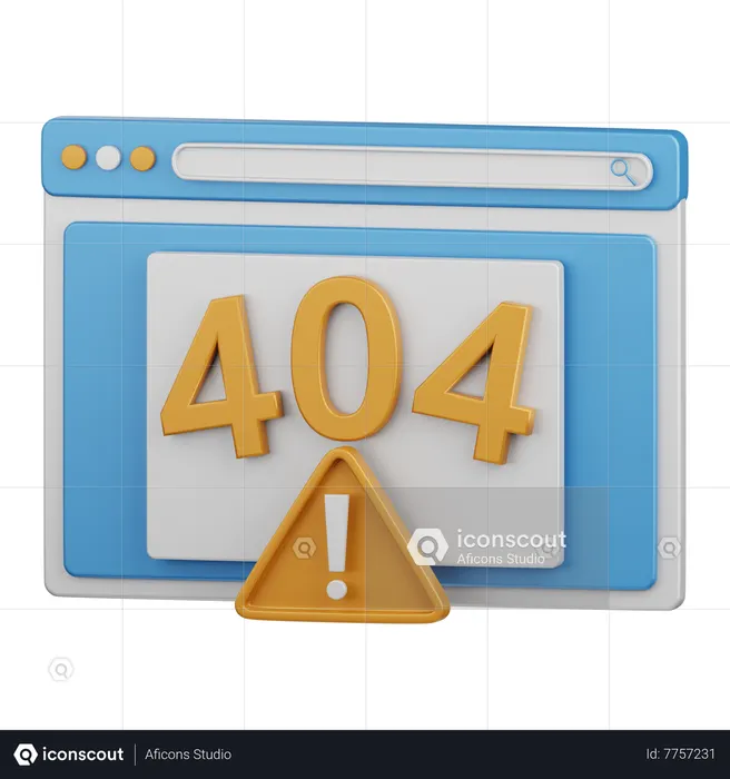 Error 404  3D Icon