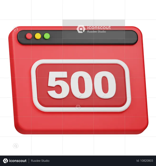 오류 500  3D Icon