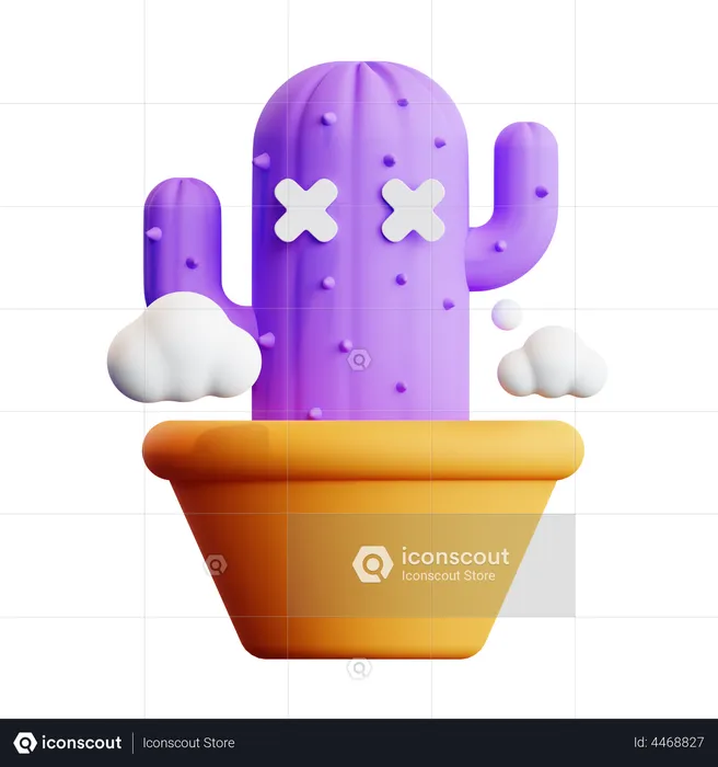 Error Cactus  3D Illustration