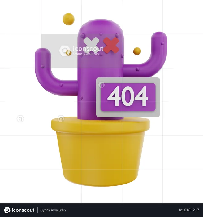 Error de cactus  3D Icon