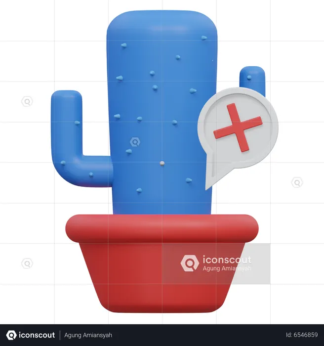 Error de cactus  3D Icon