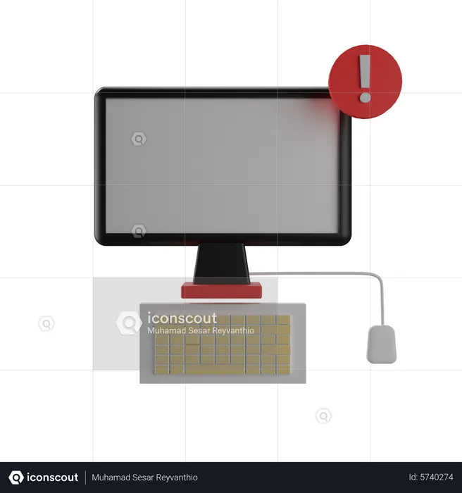 Error de computadora  3D Icon