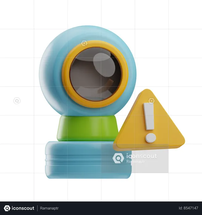 Error de circuito cerrado de televisión  3D Icon