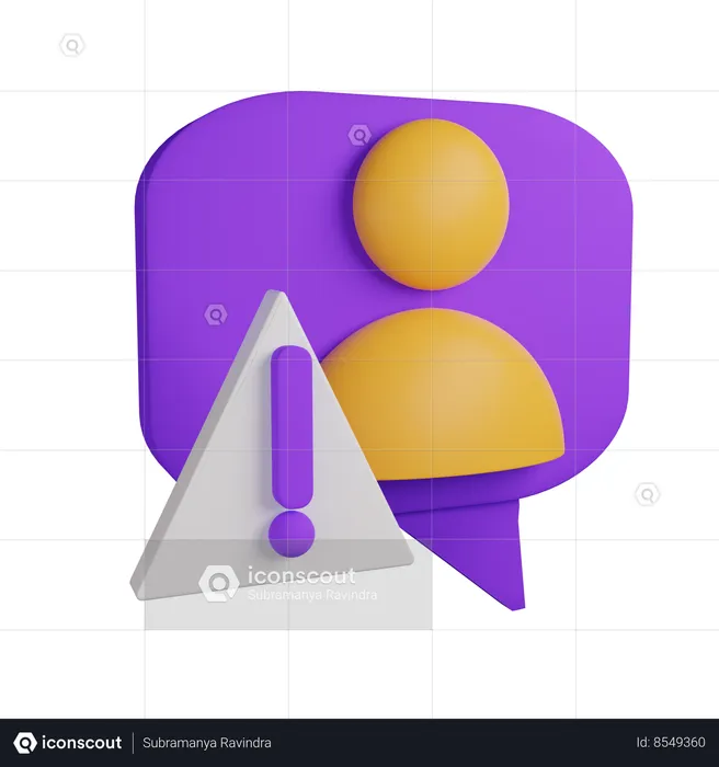 Error de usuario  3D Icon