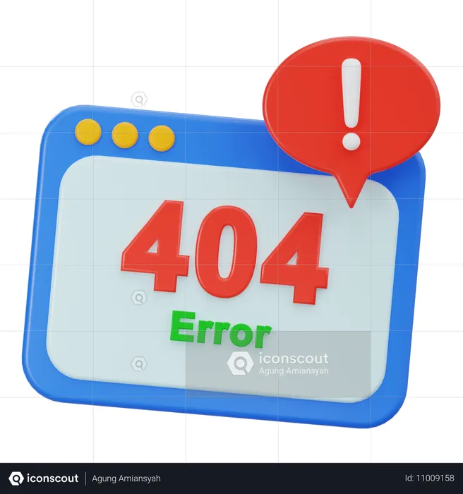 Error del navegador  3D Icon