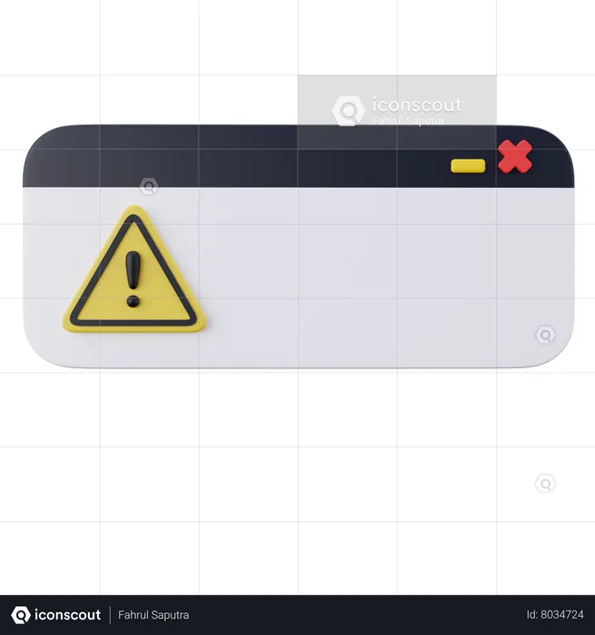 Error Dialog Box  3D Icon