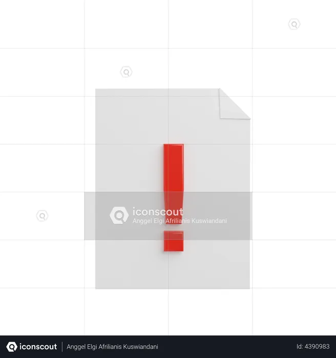 Error de documento  3D Illustration