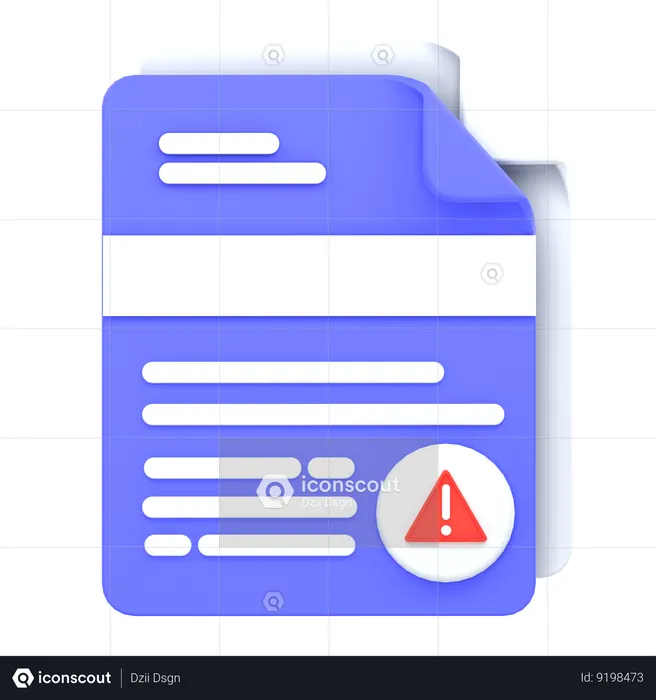 Error File  3D Icon