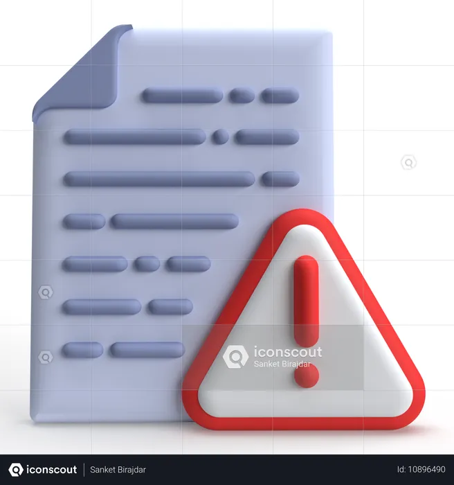 Error File  3D Icon