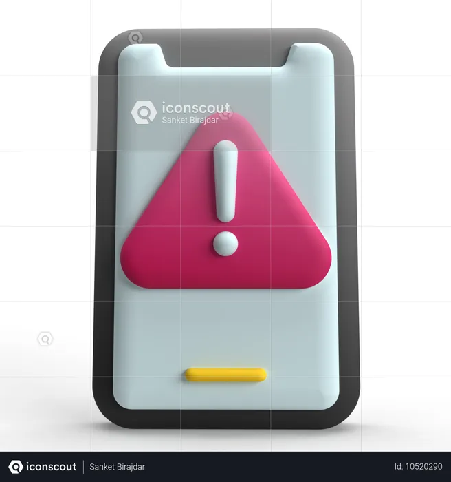 Error movil  3D Icon