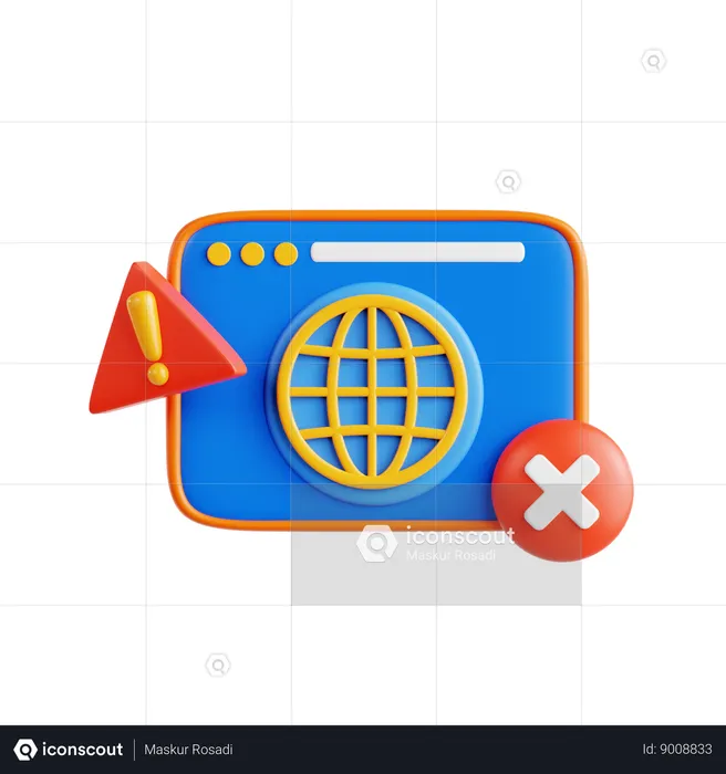 Error del navegador  3D Icon