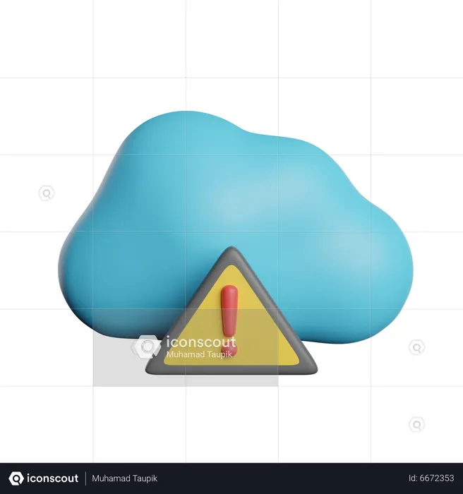 Error en la nube  3D Icon