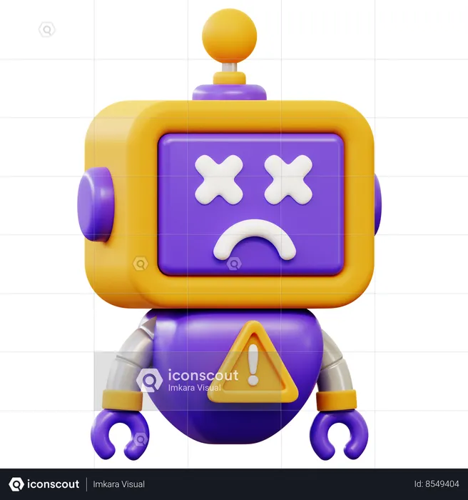 Error robot  3D Icon